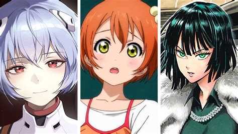 short haired anime characters|More.